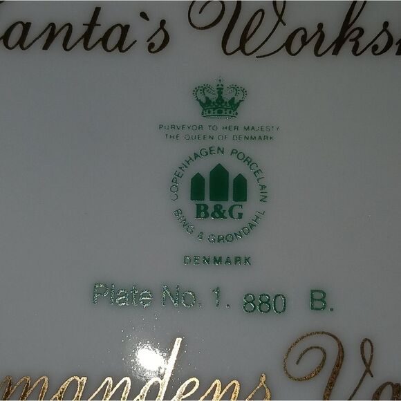 1989 Santa Claus Collection Santa's Work Shop Hans Henrik Hansen Plate - Picture 10 of 10